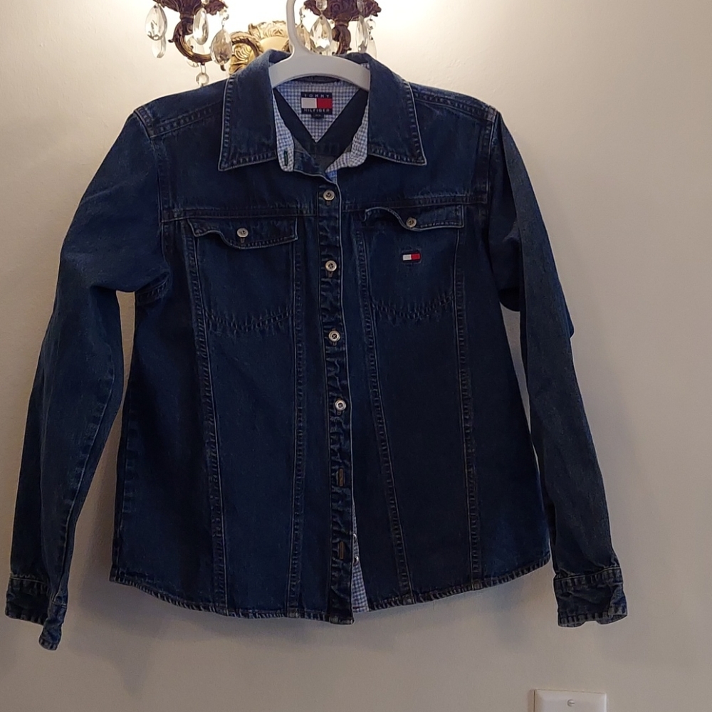 Tommy Bahama large girls jean button down